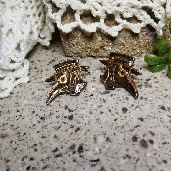 Polymer clay and resin earrings - Picture 3 of 7